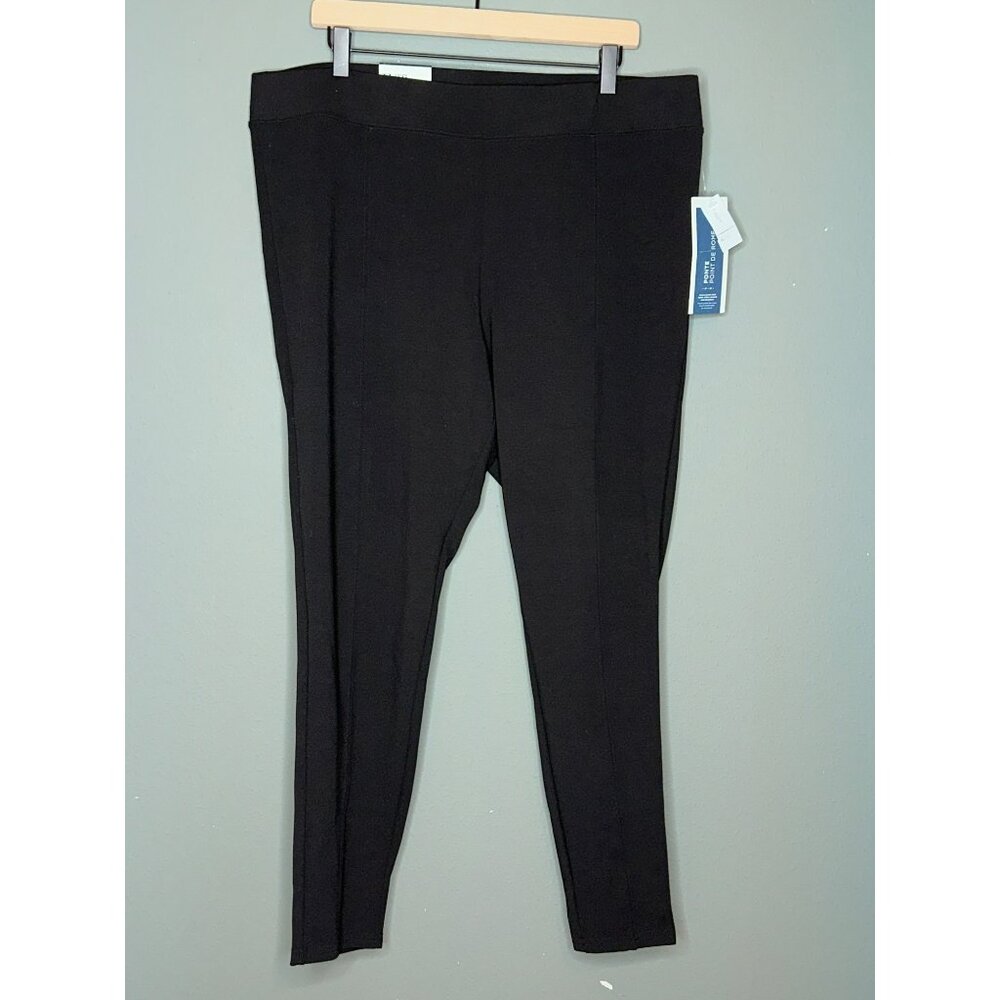Old Navy Women's XL Mid-Rise Pointe Black Pull-On Stretch Leggings NWT